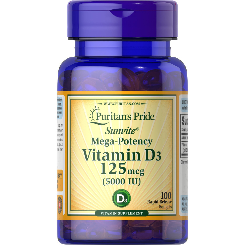 Puritan's Pride Vitamin D3 วิตามินดี3 5000 iu