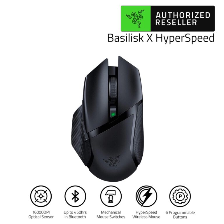 Razer Basilisk X HyperSpeed Wireless Gaming Mouse 16,000DPI Optical Sensor Bluetooth Ultra Long Battery เมาส์ไร้สาย ยี่ห้อไหนดี