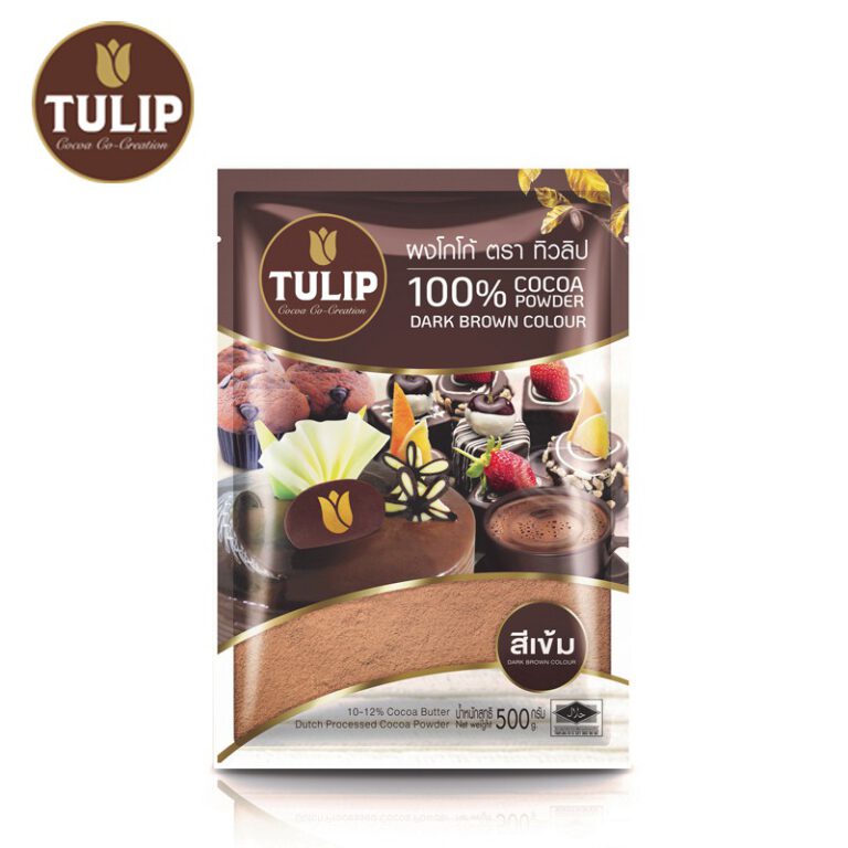 Tulip Cocoa Powder Dark Brown Colour ผงโกโก้ ตรา ทิวลิป