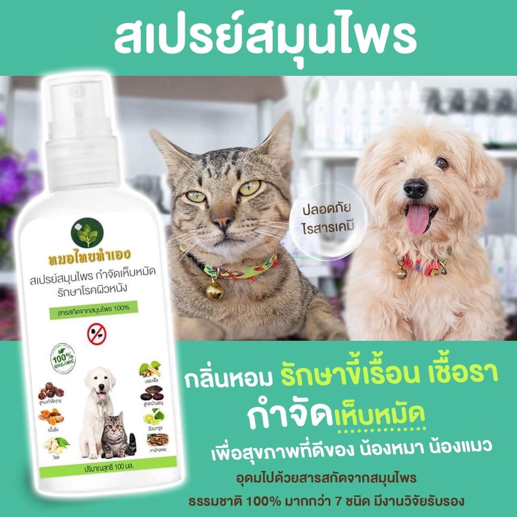 หมอไทยทำเอง สเปรย์แก้โรคผิวหนัง ยาเห็บหมัดสุนัข