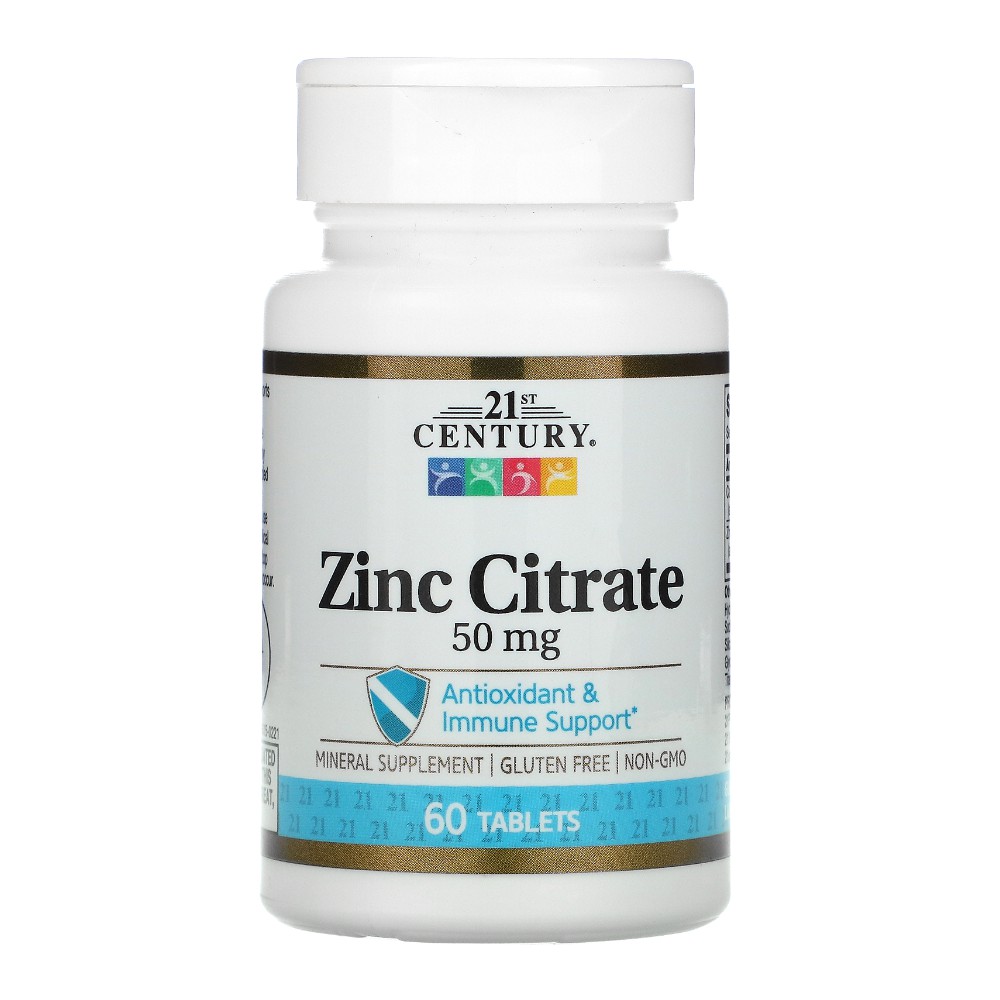 อาหารเสริมซิงค์ ลดสิว ซิงค์ ซิเตรต 21st Century Zinc Citrate